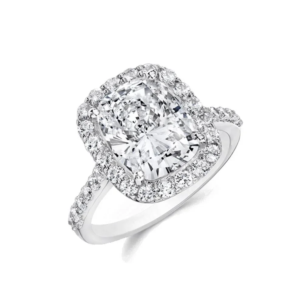 ♥️ Engagement ring, Oval Cushion 4.0 Ct. 14K Ring, by Birkat Elyon size 5 1/2